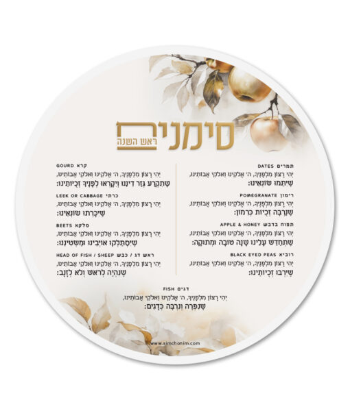 כרטיס סדר הסימנים עגול